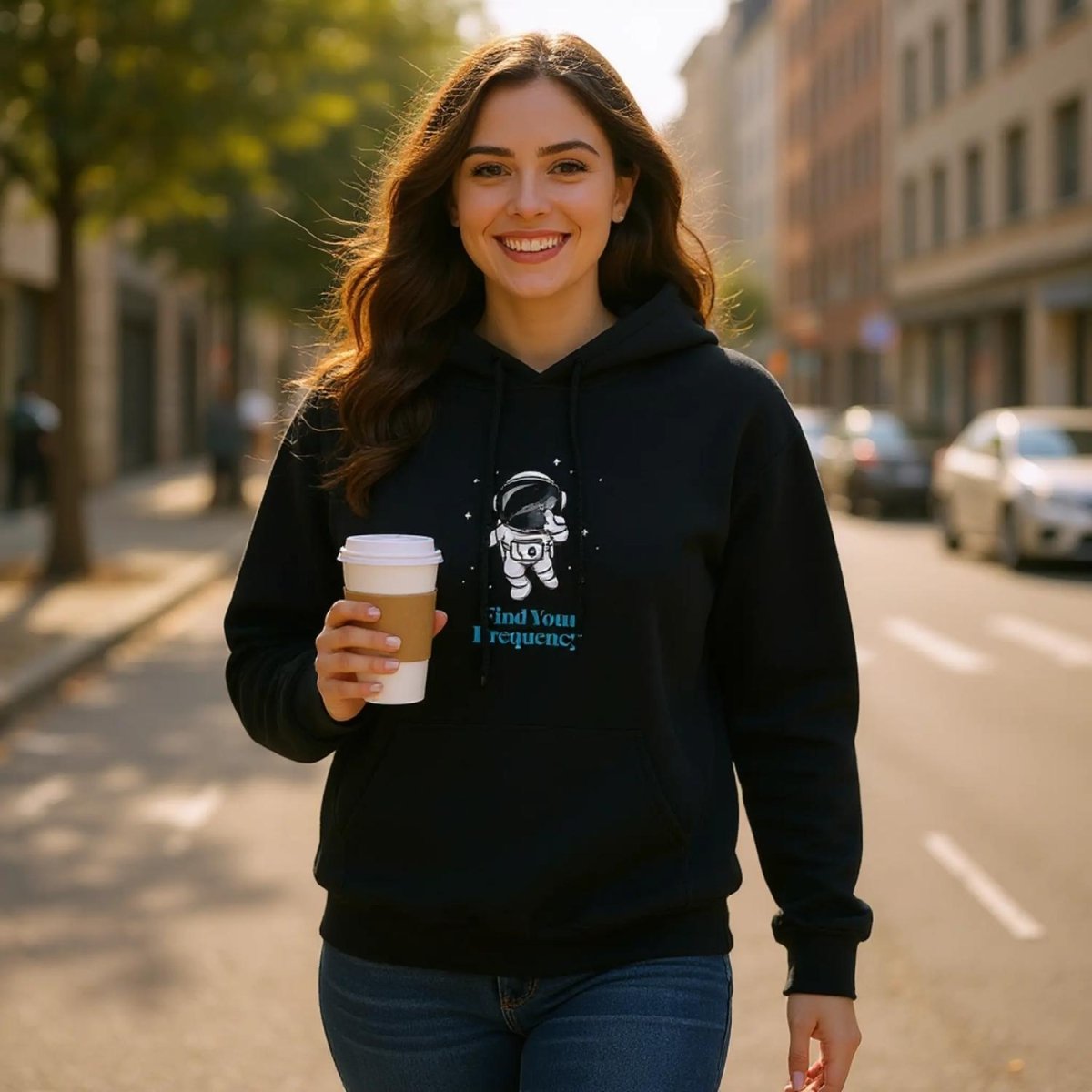 Find Your Frequency – Astronaut Hoodie - Hoodie - Space Jules