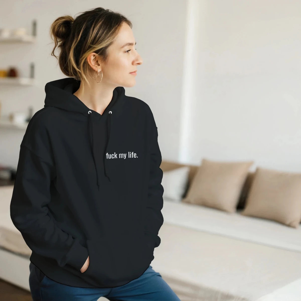fuck my life. – Offshore Edition - Hoodie - Space Jules